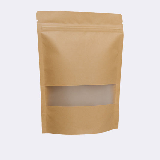 1 Litre Brown Kraft Paper Stand-Up Pouches