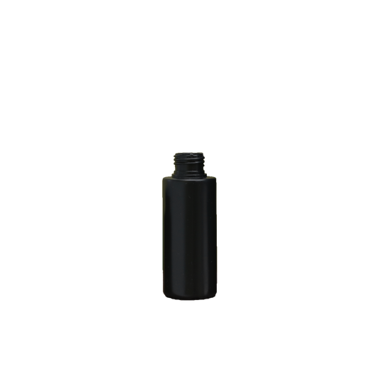 100ml Flat Shoulder Bottle – Black HDPE